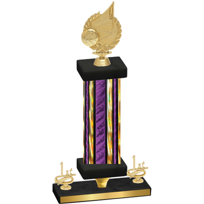 Premium Single Purple Glacier First Place Volleyball Trophy