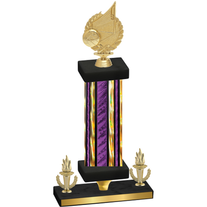 Premium Single Purple Glacier Victory Volleyball Trophy