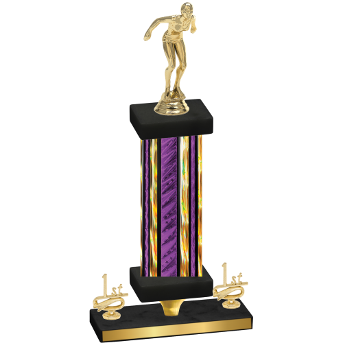 Premium Single Purple Glacier First Place Tennis Trophy