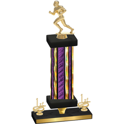 Premium Single Purple Glacier First Place Football Trophy