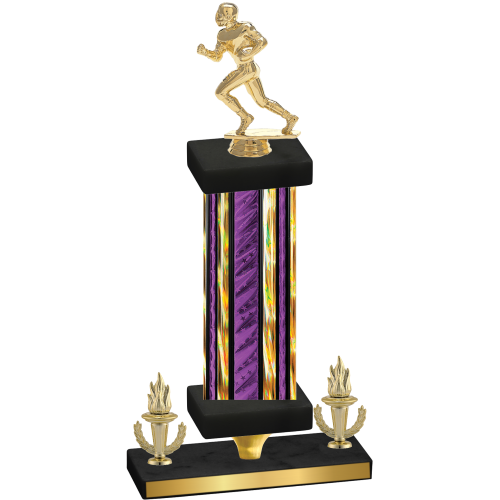 Premium Single Purple Glacier Victory Football Trophy