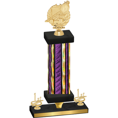 Premium Single Purple Glacier First Place Swimming Trophy