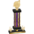 Premium Single Purple Glacier Third Place Swimming Trophy
