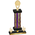 Premium Single Purple Glacier Fourth Place Insert Trophy