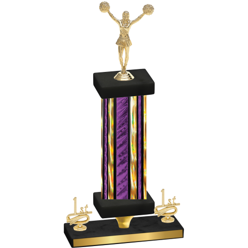 Premium Single Purple Glacier First Place Cheerleading Trophy