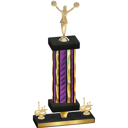 Premium Single Purple Glacier First Place Cheerleading Trophy