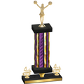 Premium Single Purple Glacier Fourth Place Cheerleading Trophy