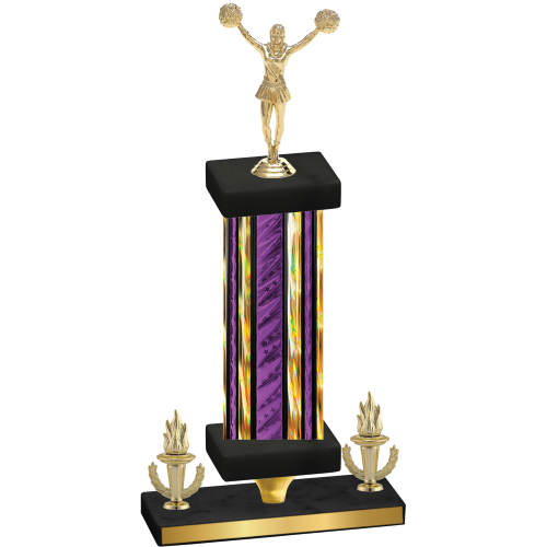 Premium Single Purple Glacier Victory Cheerleading Trophy