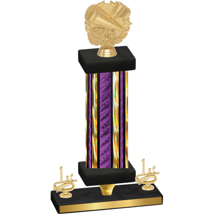 Premium Single Purple Glacier First Place Cheerleading Trophy