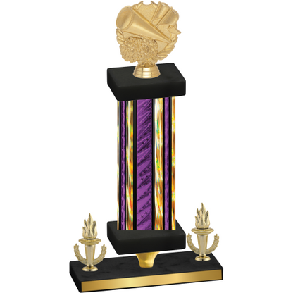 Premium Single Purple Glacier Victory Cheerleading Trophy