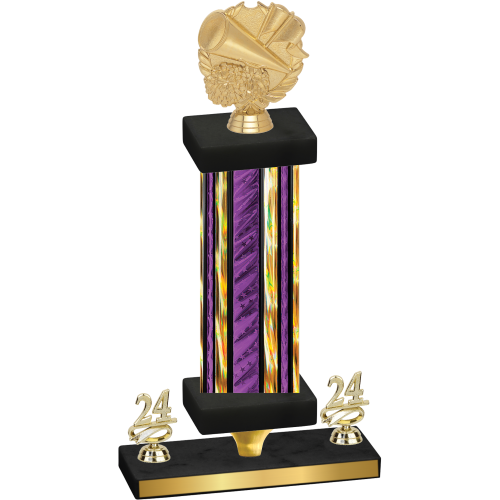 Premium Single Purple Glacier Year Cheerleading Trophy