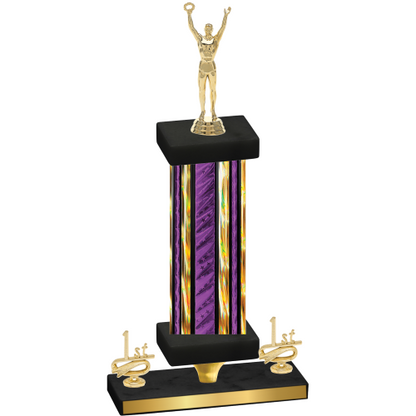 Premium Single Purple Glacier First Place Victory Trophy