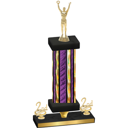 Premium Single Purple Glacier Second Place Victory Trophy