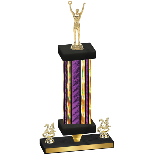 Premium Single Purple Glacier Year Victory Trophy