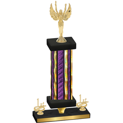 Premium Single Purple Glacier First Place Victory Trophy