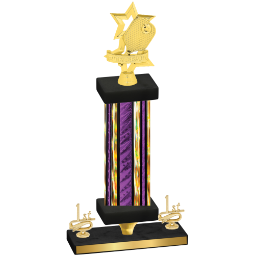 Premium Single Purple Glacier First Place Pickleball Trophy