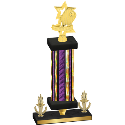 Premium Single Purple Glacier Victory Pickleball Trophy