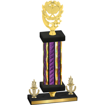 Premium Single Purple Glacier Victory Pickleball Trophy