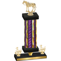Premium Single Purple Glacier Third Place Horses Trophy