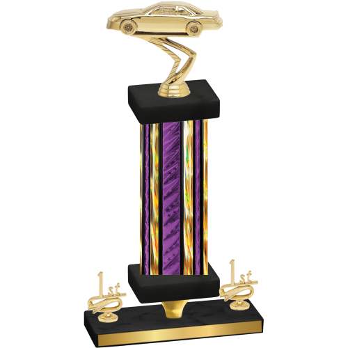 Premium Single Purple Glacier First Place Cars Trophy