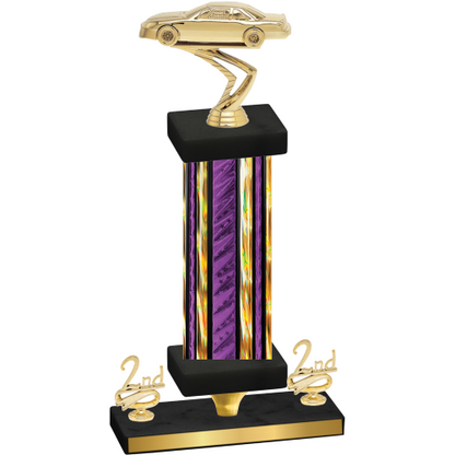 Premium Single Purple Glacier Second Place Cars Trophy