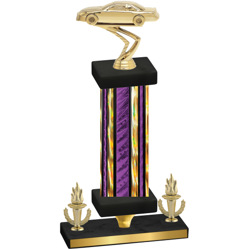 Premium Single Purple Glacier Victory Cars Trophy