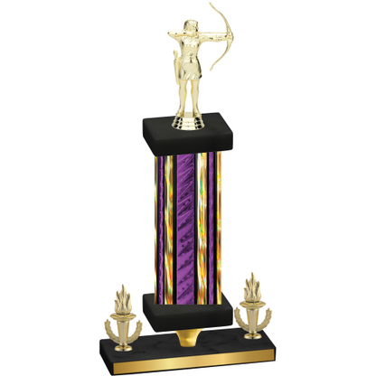 Premium Single Purple Glacier Victory Archery Trophy