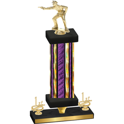 Premium Single Purple Glacier First Place Shooter Trophy