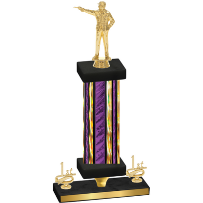 Premium Single Purple Glacier First Place Shooter Trophy