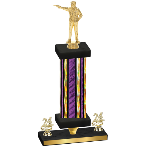 Premium Single Purple Glacier Year Shooter Trophy