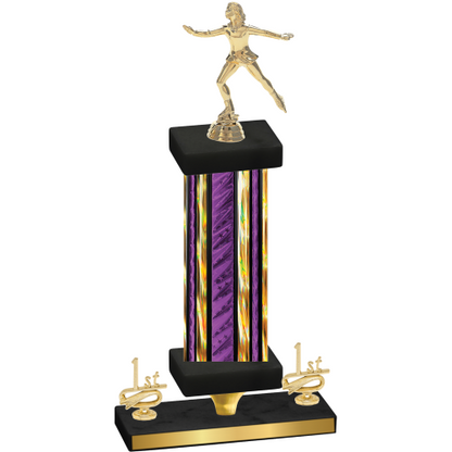 Premium Single Purple Glacier First Place Skater Trophy