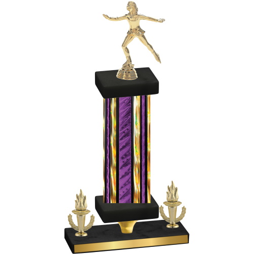 Premium Single Purple Glacier Victory Skater Trophy