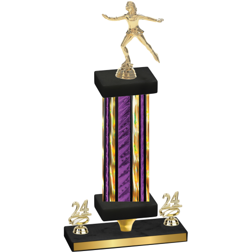 Premium Single Purple Glacier Year Skater Trophy