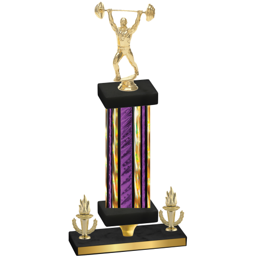 Premium Single Purple Glacier Victory Weights Trophy