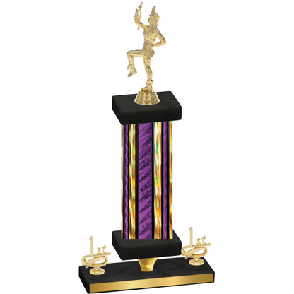 Premium Single Purple Glacier First Place Majorette Trophy