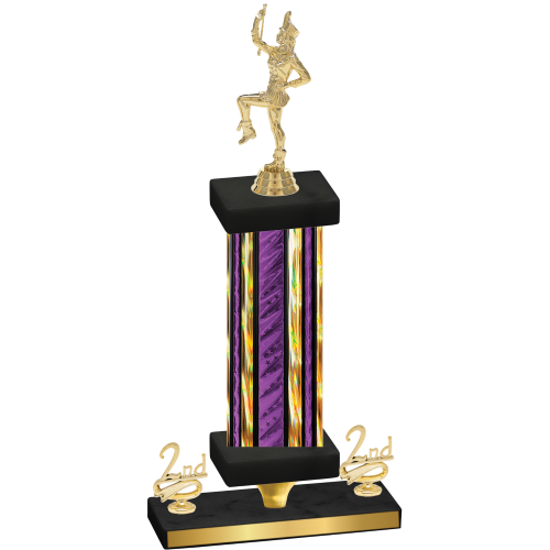 Premium Single Purple Glacier Second Place Majorette Trophy