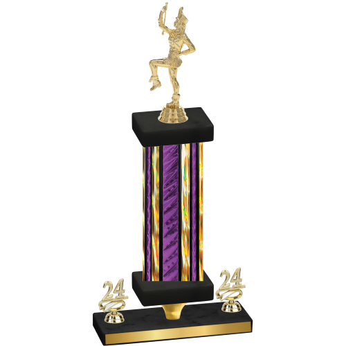 Premium Single Purple Glacier Year Majorette Trophy