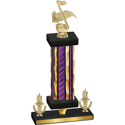 Premium Single Purple Glacier Victory Music Trophy