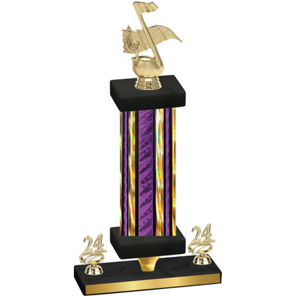 Premium Single Purple Glacier Year Music Trophy