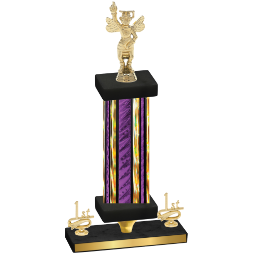 Premium Single Purple Glacier First Place Academics Trophy