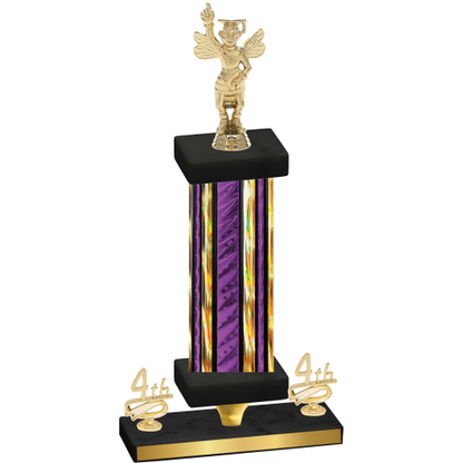 Premium Single Purple Glacier Fourth Place Academics Trophy
