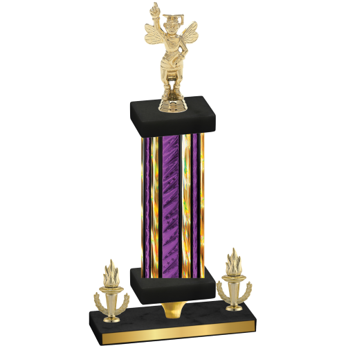 Premium Single Purple Glacier Victory Academics Trophy