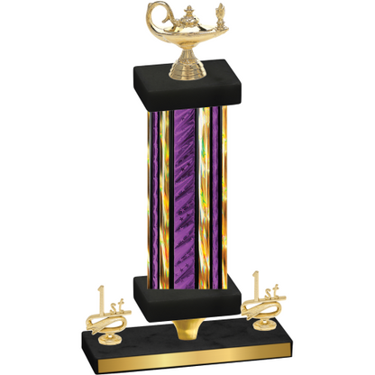 Premium Single Purple Glacier First Place Academics Trophy