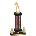 Premium Single Purple Glacier Victory Softball Trophy
