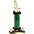 Premium Single Green Glacier Third Place Football Trophy