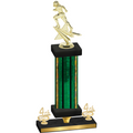 Premium Single Green Glacier Fourth Place Football Trophy