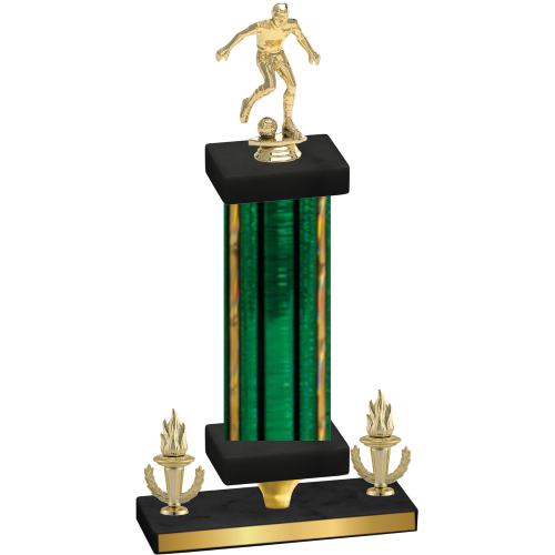 Premium Single Green Glacier Victory Soccer Trophy