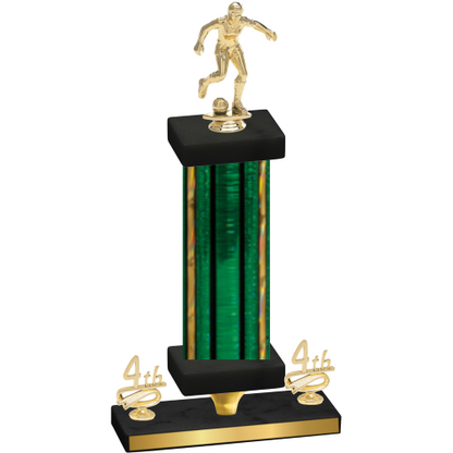 Premium Single Green Glacier Fourth Place Soccer Trophy