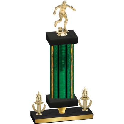 Premium Single Green Glacier Victory Soccer Trophy