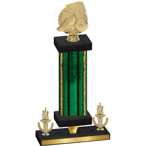 Premium Single Green Glacier Victory Soccer Trophy